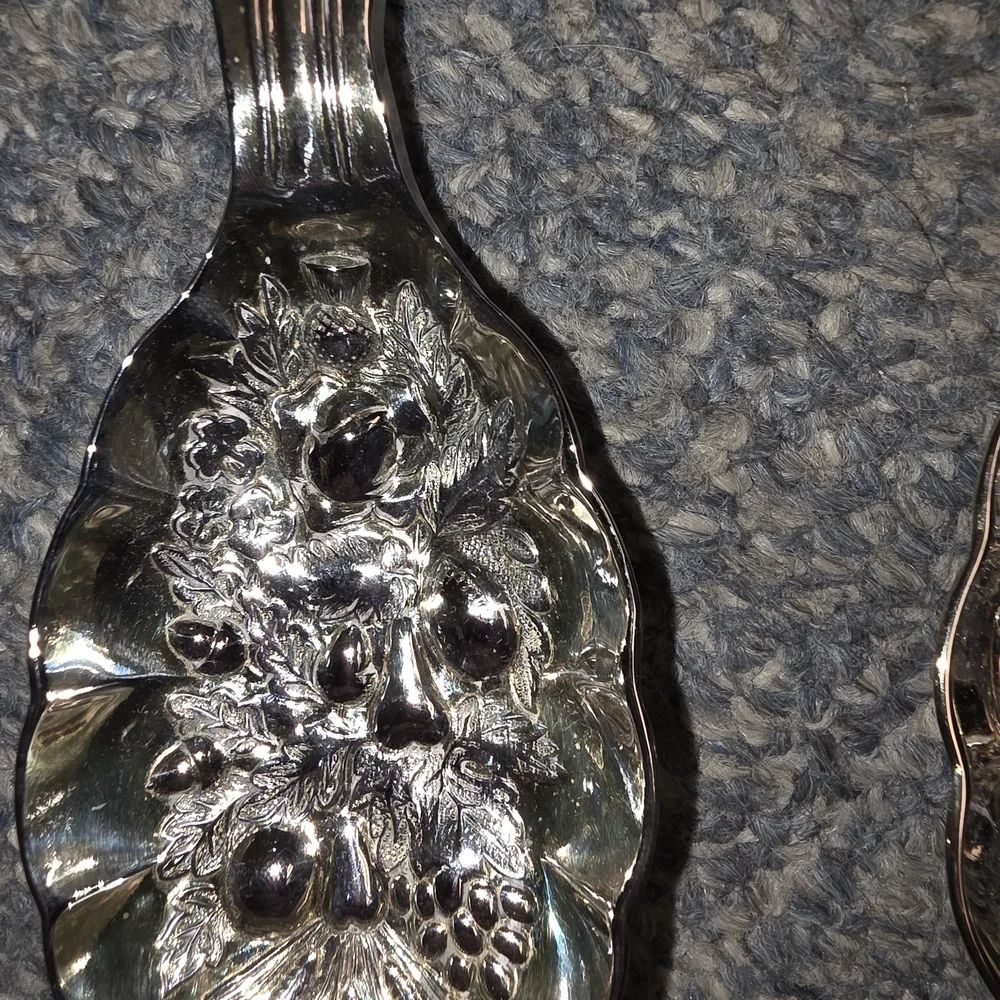 Vintage William Adams Sheffield England Silver-Plate Floral Serving Set